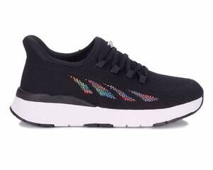 NEW DREW women's halo ii hands free athletic shoe in black mesh combo